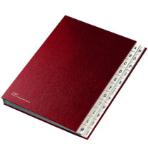 Classificatore alfabetico A/Z - 640D - 24x34 cm - rosso - Fraschini