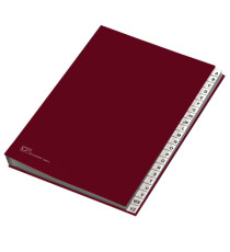 Classificatore alfabetico A/Z - 640E - 24x34 cm - rosso - Fraschini