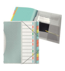 Classificatore colour'lce - 12 divisori - dorso 2 cm - 26,6x32 cm - multicolore - Esselte