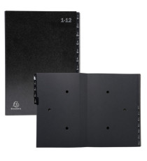Classificatore numerico 1/12 Ordonator - 25x33 cm - nero - Exacompta