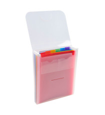 Classificatore valigetta verticale cristallo - 25,5x30,5cm - 6 tasche - PPL - Exacompta