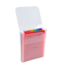 Classificatore valigetta verticale cristallo - 25,5x30,5cm - 6 tasche - PPL - Exacompta