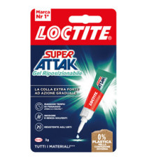 Colla Super Attak Gel Riposizionabile - 3 gr - trasparente - Loctite