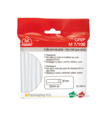 Colla termofusibile M7/100 - diametro 7 mm - lunghezza 10 cm - 200 gr - trasparente - Romeo Maestri
