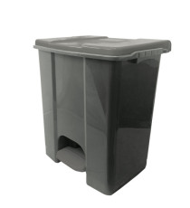 Contenitore mobile Ecoconti - a pedale - 60 L - plastica riciclata - grigio - Medial