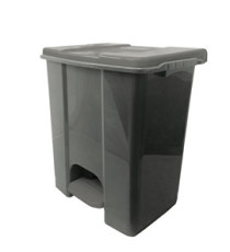 Contenitore mobile Ecoconti - a pedale - 60 L - plastica riciclata - grigio - Medial