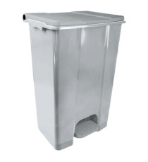 Contenitore mobile Ecoconti - a pedale - 80 L - plastica riciclata - grigio - Medial