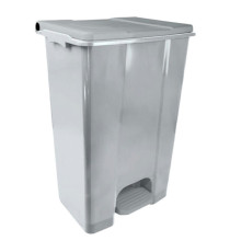Contenitore mobile Ecoconti - a pedale - 80 L - plastica riciclata - grigio - Medial