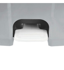 Contenitore mobile Ecoconti - a pedale - 80 L - plastica riciclata - grigio - Medial