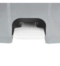 Contenitore mobile Ecoconti - a pedale - 80 L - plastica riciclata - grigio - Medial