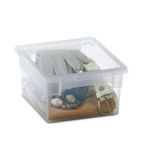 Contenitore multiuso Light Box S/2 - 17,8x20,4x10 cm - 2,5 L - plastica - trasparente - Terry