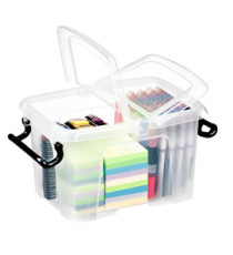 Contenitore multiuso Strata con coperchio - 28,5x22,5x17,5 cm - 6 L - PPL - trasparente - Cep