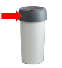 Coperchio per contenitore Modo Round - con fermasacco - 38x15 cm - anello grigio - Rotho