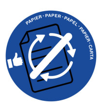 Coperchio raccolta carta - per cestino 133R - diametro 38 cm - PVC - blu - Cep