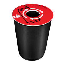 Coperchio raccolta metallo - per cestino 133R - diametro 38 cm - PVC - rosso - Cep