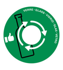 Coperchio raccolta vetro - per cestino 133R - diametro 38 cm - PVC - verde - Cep