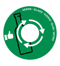 Coperchio raccolta vetro - per cestino 133R - diametro 38 cm - PVC - verde - Cep