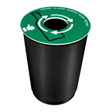 Coperchio raccolta vetro - per cestino 133R - diametro 38 cm - PVC - verde - Cep