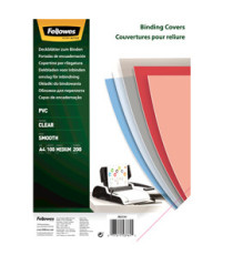 Copertine Clear - A4 - 200 micron - PVC - neutro trasparente - Fellowes - scatola 100 pezzi