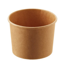 Coppetta gelato monouso - rotonda - diametro 10,5 cm - 335 ml - carta - avana - Leone - conf. 500 pezzi