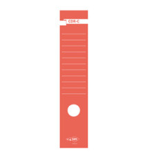 Copridorso CDR C - carta autoadesiva - 7 x 34,5 cm - rosso - Sei Rota - conf. 10 pezzi