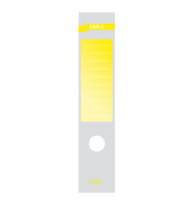 Copridorso CDR S - carta autoadesiva - 7 x 34,5 cm - giallo - Sei Rota - conf. 10 pezzi