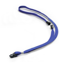 Cordoncino per portabadge - 44 x 1 cm - tessuto - blu - Durable - conf. 10 pezzi