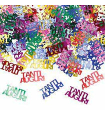 Coriandoli in plastica Tanti Auguri - 15 gr - Big Party