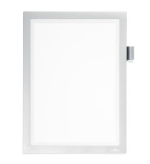 Cornice adesiva Duraframe Note - pannello magnetico - A4 (21 x 29,7 cm) - argento - Durable