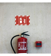 Cornice Duraframe Security - adesiva - pannello magnetico - A4  (21 x 29,7 cm) - rosso/bianco - Durable