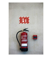Cornice Duraframe Security - adesiva - pannello magnetico - A4  (21 x 29,7 cm) - rosso/bianco - Durable