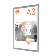 Cornice Impression PRO - a clip - A3 - alluminio - Nobo