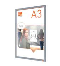 Cornice Impression PRO - a clip - A3 - alluminio - Nobo