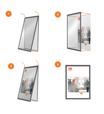 Cornice Impression PRO - a clip - A3 - grafite - Nobo