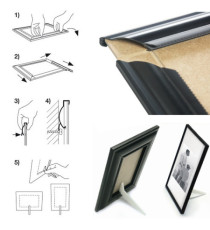 Cornice in PVC e crilex - A4 - nero - Methodo