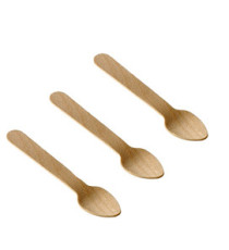 Cucchiaini in legno - 9,5 cm - Leone - conf. 48 pezzi