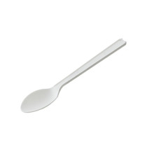 Cucchiaino monouso in CPLA - 12,5 cm - bianco - Leone - conf. 50 pezzi