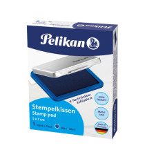 Cuscinetto per timbri - 5 x 7 cm - blu - Pelikan