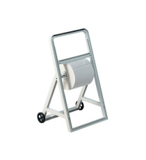 Dispenser a cavalletto con ruote per bobine asciugatutto - ABS - 51,5x47x91 cm - bianco - Mar Plast