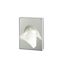 Dispenser ABS per sacchetti igienici - 9,8x2,5x13,8 cm - argento cromato - Medial