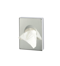 Dispenser ABS per sacchetti igienici - 9,8x2,5x13,8 cm - argento cromato - Medial