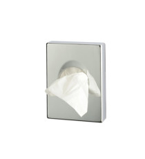 Dispenser ABS per sacchetti igienici - 9,8x2,5x13,8 cm - argento cromato - Medial