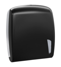 Dispenser asciugamani Skin carbon - piegati a C e Z - 34,5 x 11,2 x 30,6 cm - 450 fogli - nero  - Mar Plast