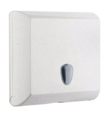 Dispenser asciugamani Woodplastic - piegati a V e Z - 30 x 13,6 x 29 cm - 500 fogli - bianco - Mar Plast