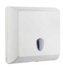 Dispenser asciugamani Woodplastic - piegati a V e Z - 30 x 13,6 x 29 cm - 500 fogli - bianco - Mar Plast