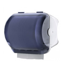 Dispenser carenato da banco Wiperbox per bobine asciugatutto - 34x31,5x36 cm - bianco/azzurro trasparente - Mar Plast