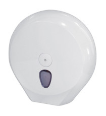 Dispenser carta igienica rotolo Maxi Jumbo - 33,5 x 12,8 x 33,5 cm - rotolo diametro 29 cm - bianco - Mar Plast