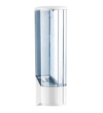 Dispenser per bicchieri in plastica -10x10x31,5 cm - bianco/azzurro trasparente - Mar Plast