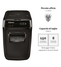 Distruggidocumenti AutoMax 150C - a frammenti - 32L - Fellowes