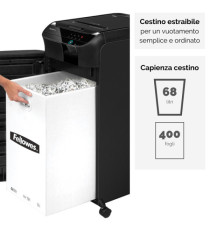 Distruggidocumenti AutoMax 350C - a frammenti - 68L - Fellowes